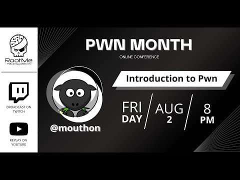 Conférence @Mouthon - Introduction to pwn