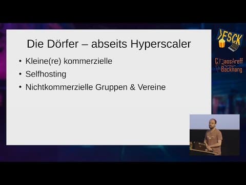FSCK 2026 - Digitale Souveränität selbst gelebt - Internetdienste gemeinschaftlich betreiben