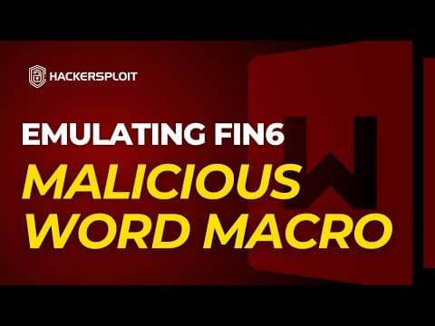 Emulating FIN6 - Gaining Initial Access (Office Word Macro)