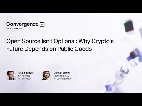 Open Source Isn't Optional | Vitalik Buterin and Demian Brener at Convergence 2025