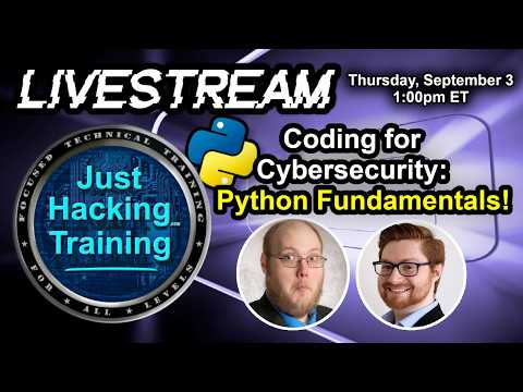 JHT Course Launch! Python for Cybersecurity