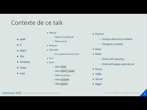 Comment construire des reverse shells - Rémi Gascou (@Podalirius_ )