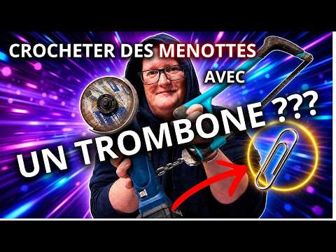 CROCHETER DES MENOTTES AVEC UN TROMBONE : C'EST POSSIBLE ??