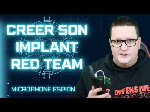 CREER SON IMPLANT RED TEAM - MICROPHONE ESPION [MIKNET]