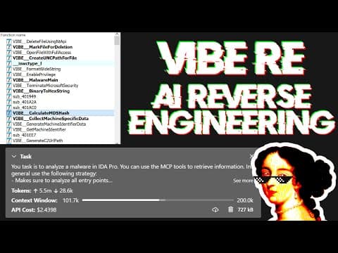 Automated AI Reverse Engineering with MCP for IDA and Ghidra (Live VIBE RE)