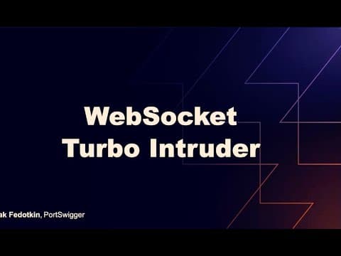 WebSocket Turbo Intruder for Burp Suite