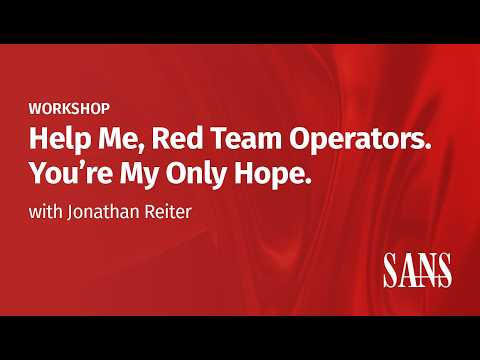 Help Me, Red Team Operators. You're My Only Hope.