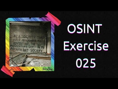 OSINT Exercise 025 | Solution and full walkthrough