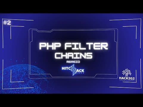 PHP filter chains : Comment les utiliser - Remsio – Conférence HitchHack 2024