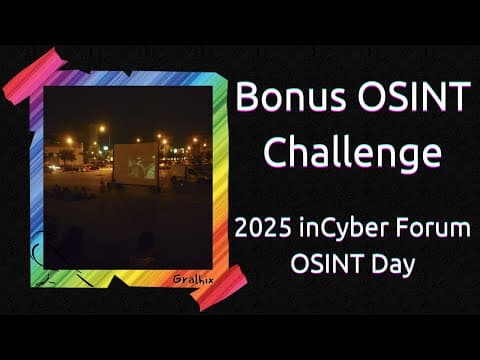 2025 inCyber Forum OSINT Day Challenge | Solution and full walkthrough