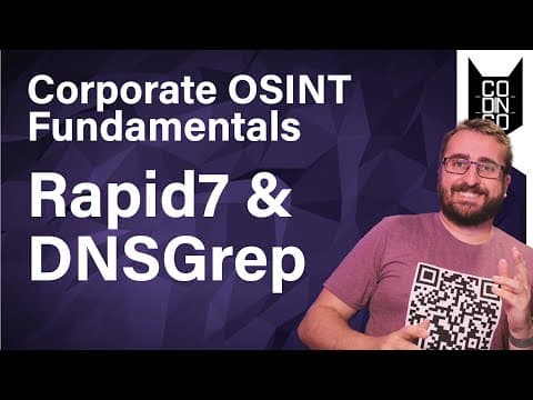 Recon and Corporate OSINT with DNSGrep and Rapid7 Open Data