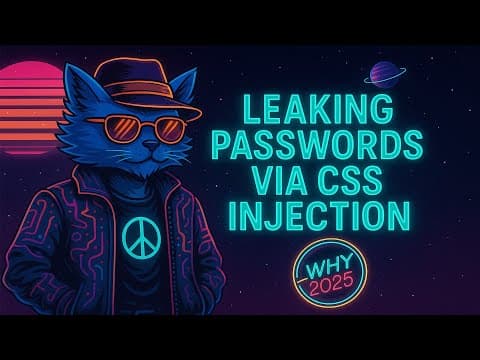 Leaking Passwords via CSS Injection - "Fancy Login Form" [WHY CTF 2025]