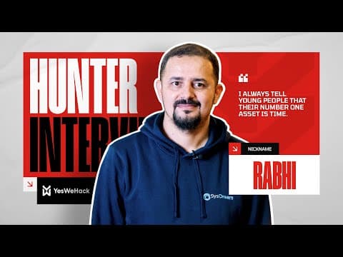 YesWeHack Hunter Interviews – #19 rabhi: “I always tell young people that their #1 asset is time”