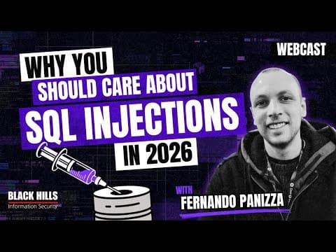 Why You Should Care About SQL Injections in 2026 w/ Fernando Panizza