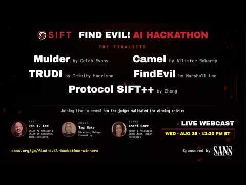 FIND EVIL! Hackathon: The Winners