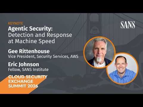 Keynote | Agentic Security: Detection & Response at Machine Speed