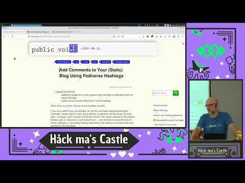 hackmas2026 - How to use Fediverse Hashtags as a comment solution for blogs