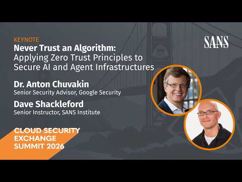 Keynote | Never Trust an Algorithm: Zero Trust for AI
