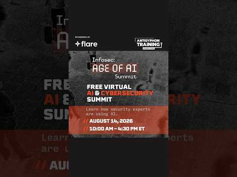 Join the 'Infosec: Age of AI Summit' on August 14! Explore our Live, Hands-On Training Options